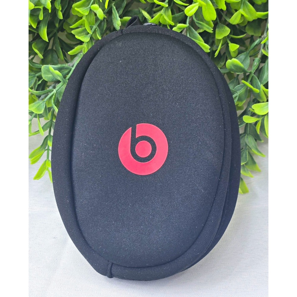Authentic Beats by Dre Soft Carrying Case Zipper Pouch Black Red Solo 2 3 HD